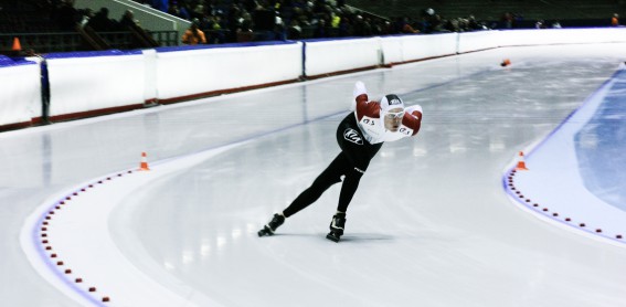 Stefan under Viking-race i Heerenveen